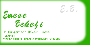 emese bekefi business card