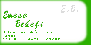 emese bekefi business card